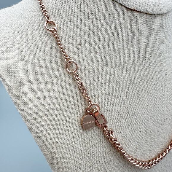 Givenchy Rose Gold Crystal Necklace Bracelet Set Champagne Clear Quiet Luxury - Picture 4 of 9